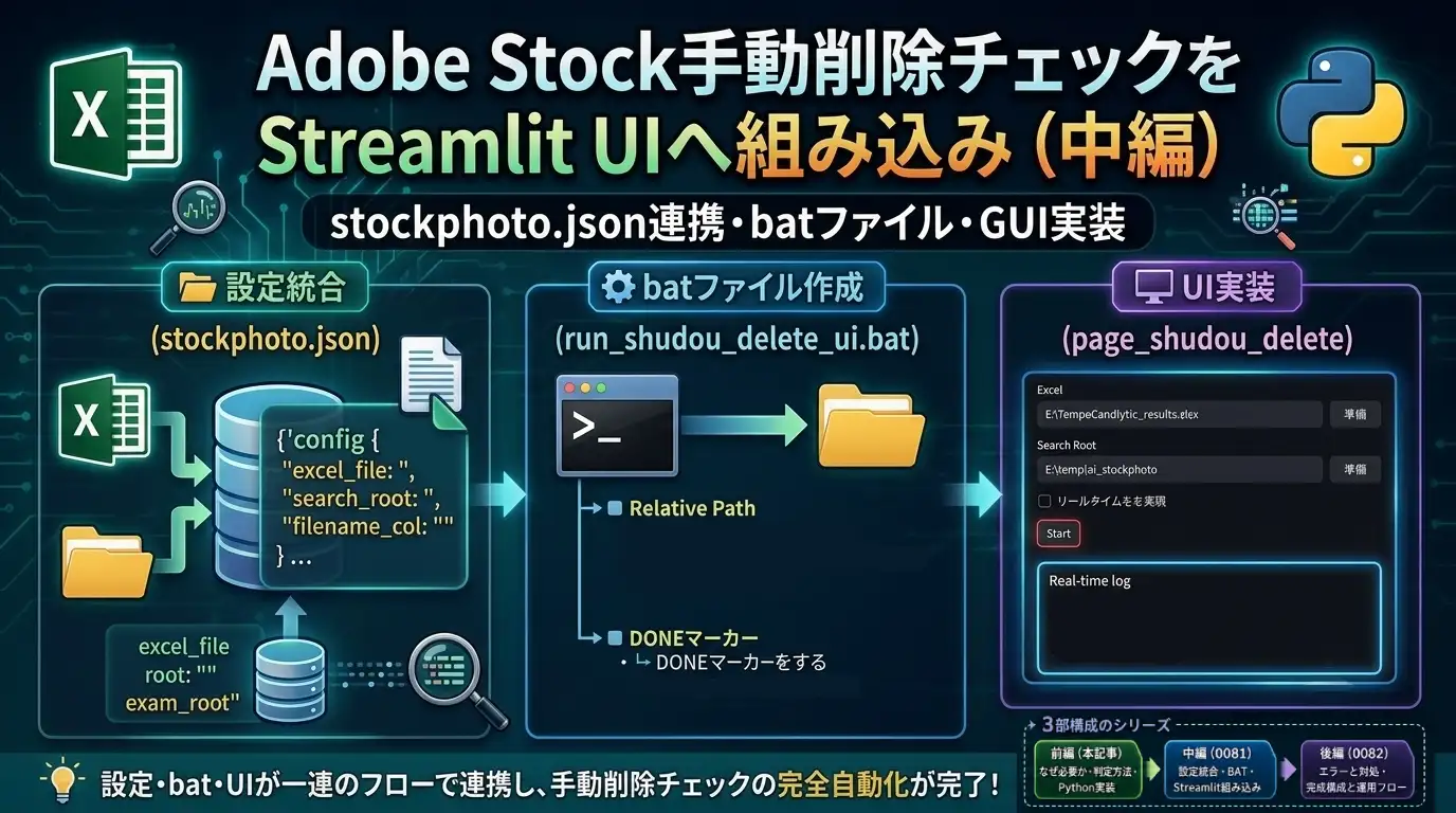 Adobe Stock手動削除チェック 設定統合とUI組み込み