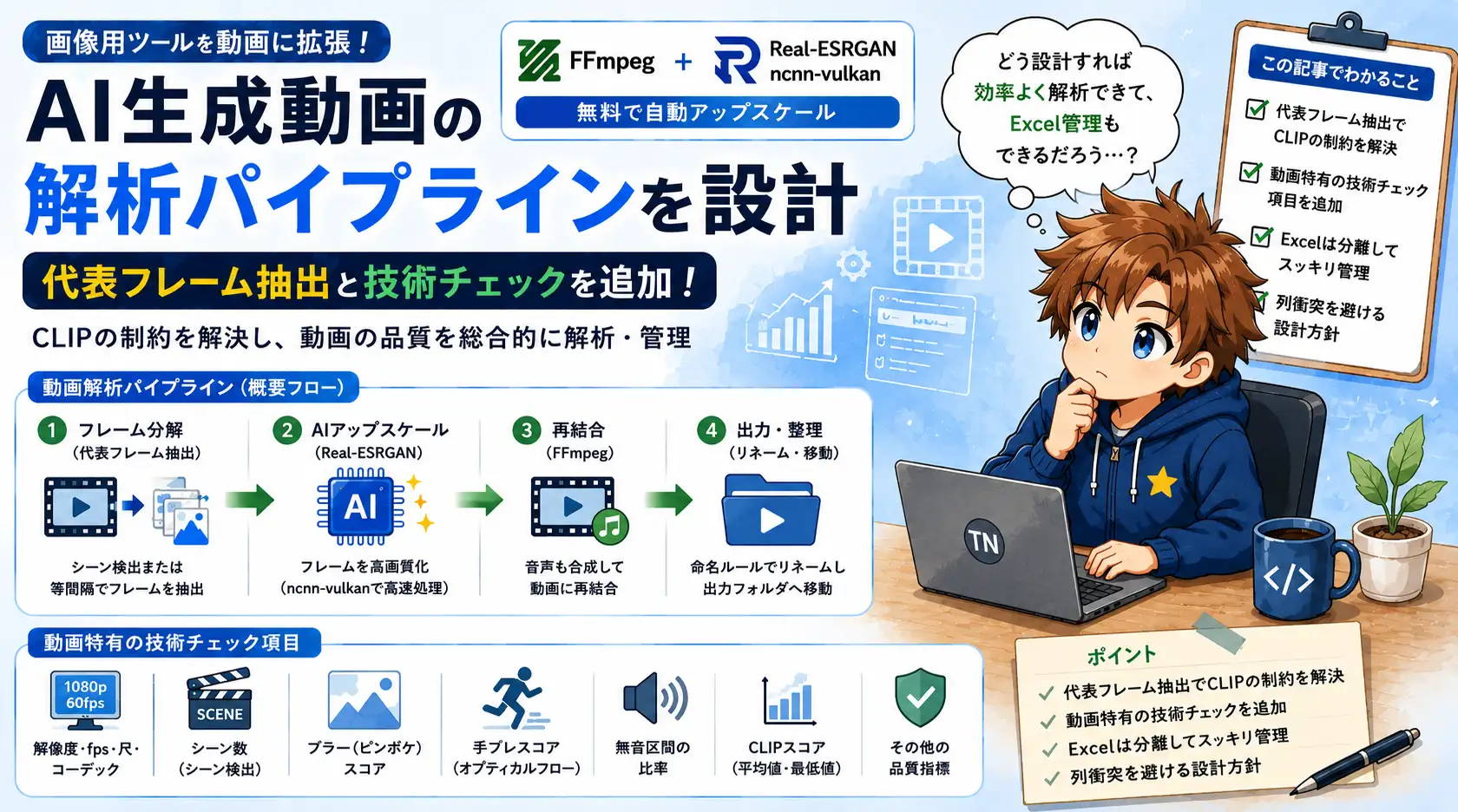 AI生成動画の解析パイプライン設計