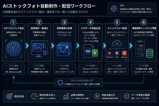 AIストックフォト自動化の実践記録｜画像生成・品質チェック・Upscayl運用まで解説