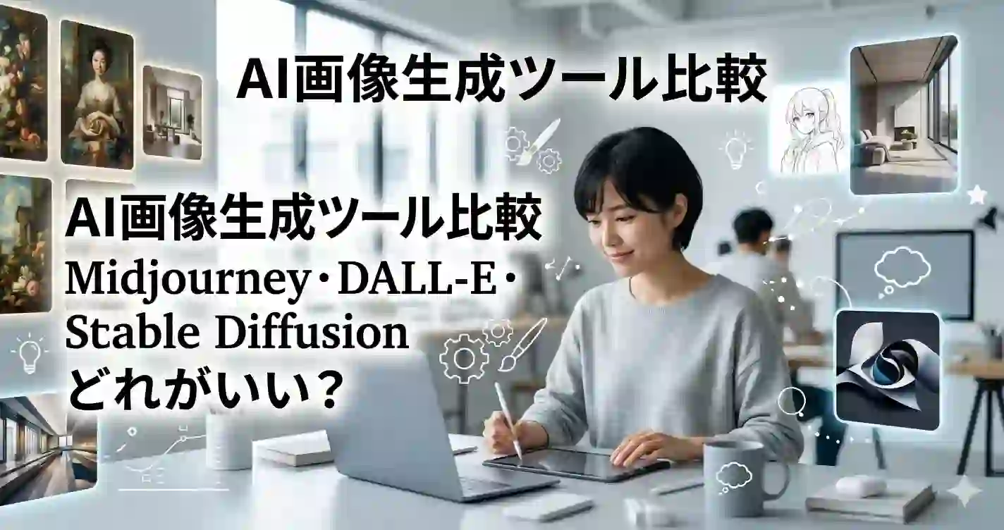 Midjourney・DALL-E・Stable Diffusionの比較イメージ