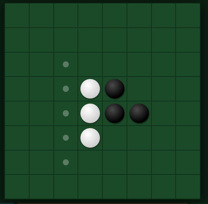 AIが作成したオセロゲームプレイ画面