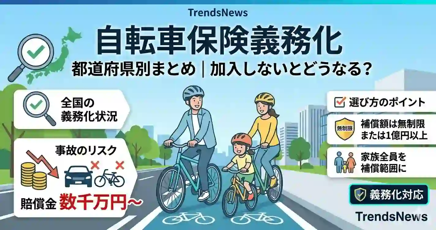 自転車保険義務化まとめ｜都道府県別・加入しないとどうなる？