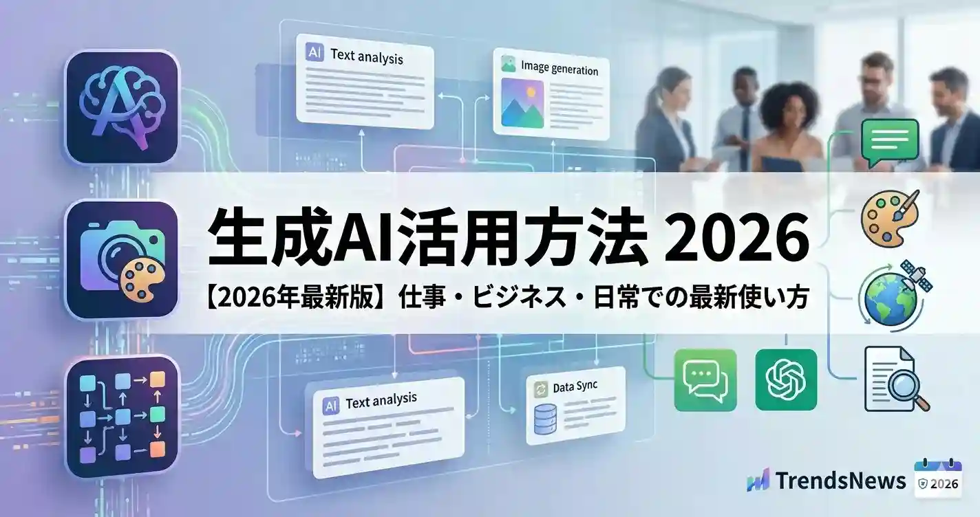 生成AI 活用方法2026｜仕事・ビジネス・日常での最新使い方を解説
